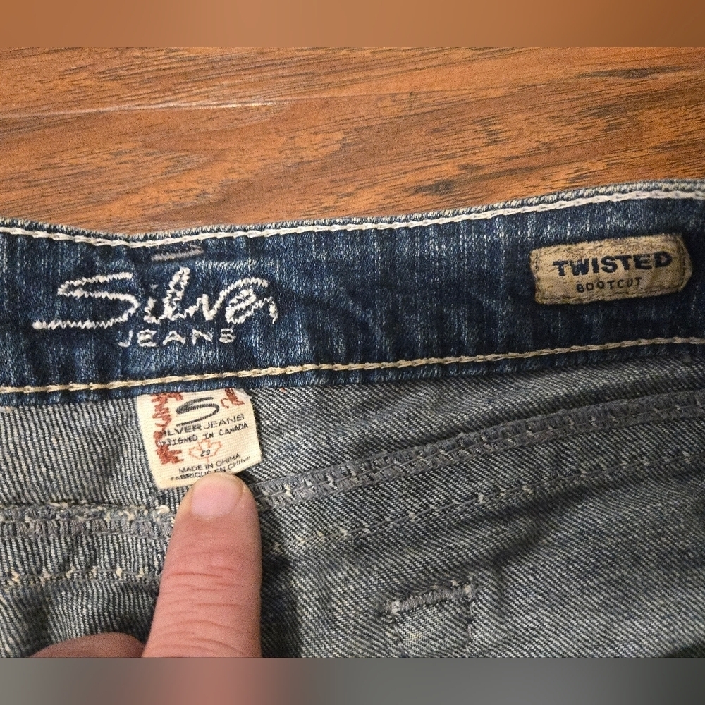 Silver Jeans Co Jeans Twisted Bootcut Distressed Womens Size 29/29 - Picture 4 of 7